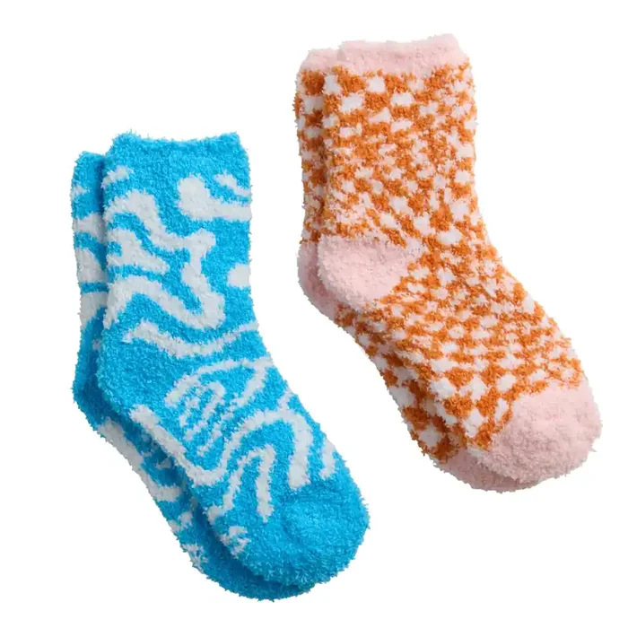 Multicolor Retro Cozy Socks 2 Pack
