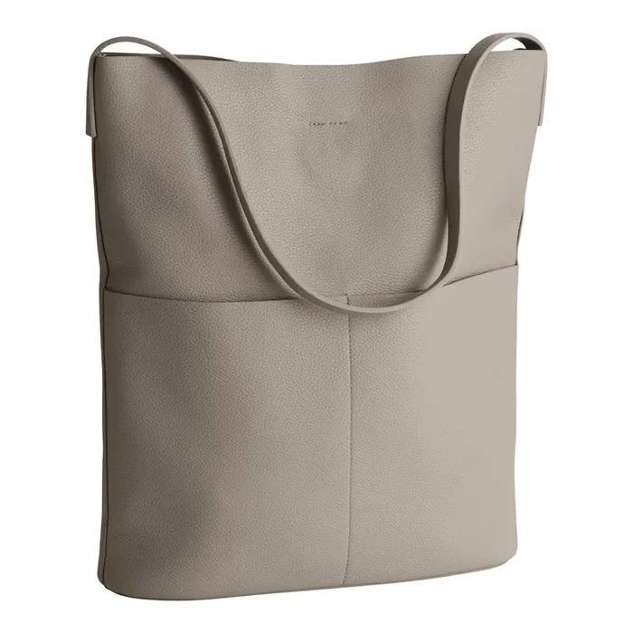 Mushroom Gray Minimalist Faux Leather Hobo Tote Bag