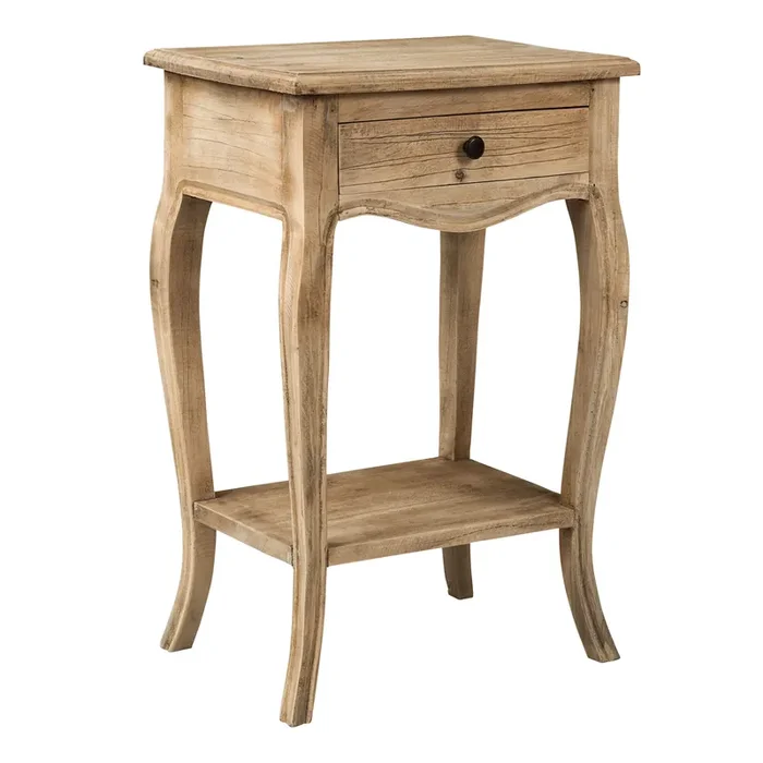Natural Wood Noam Accent Table with Drawer