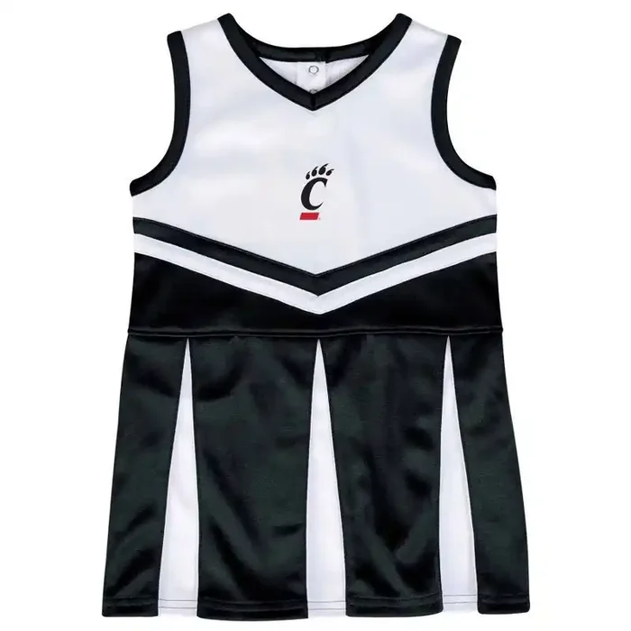 NCAA Cincinnati Bearcats Girls‘ Short Sleeve Toddler Cheer Dress Set – 4T Two Piece Outfit