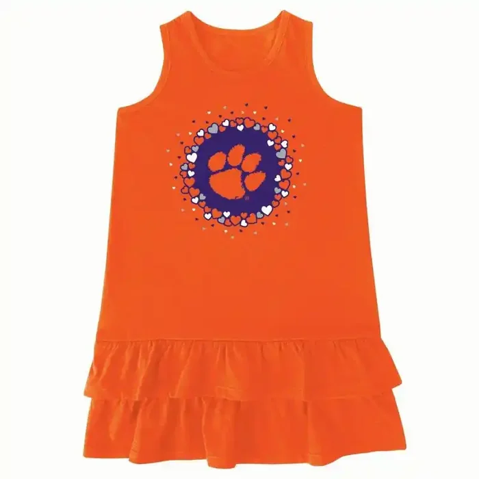 NCAA Clemson Tigers Girls‘ Infant Ruffle Dress – 12M