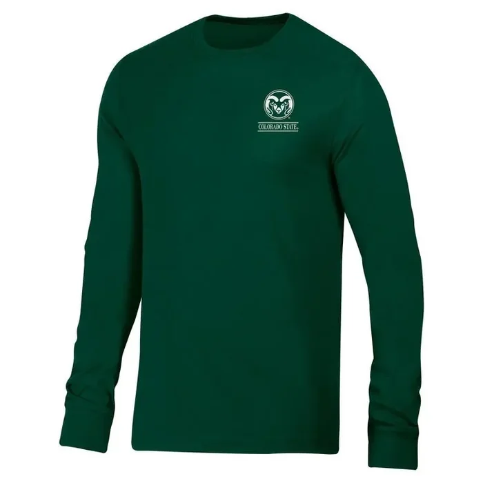 NCAA Colorado State Rams Men‘s Long Sleeve T-Shirt – M Cotton-Polyester Blend,