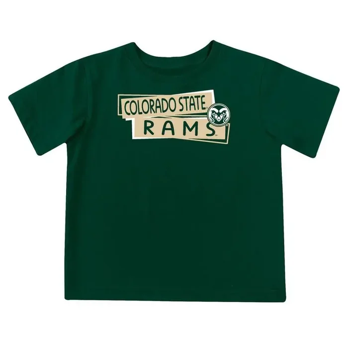NCAA Colorado State Rams Toddler Boys‘ 2pk Short Sleeve and Long Sleeve T-Shirts – 2T