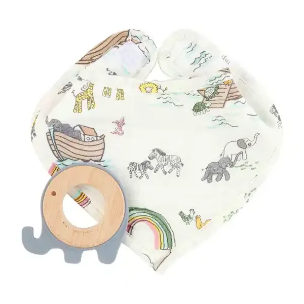 NOAH‘S ARK BIB & TEETHER SET