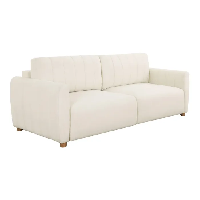 Nolan Boucle Channel Tufted Split Back Convertible Sleeper Sofa