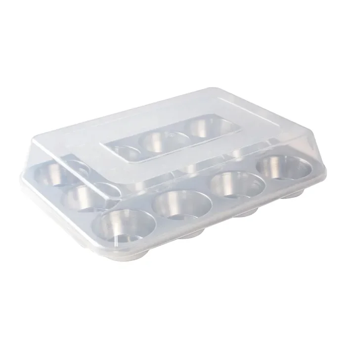 Nordic Ware Naturals Aluminum 12c Muffin Pan with Lid