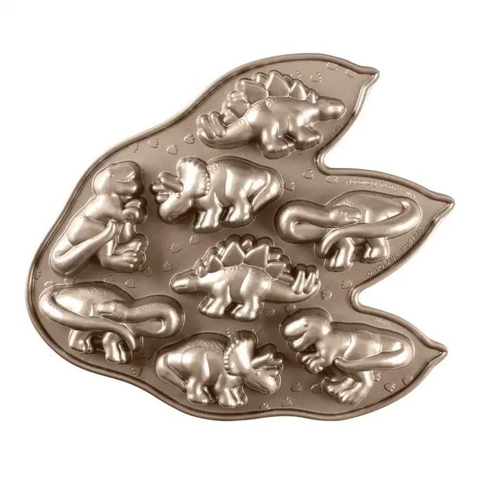 Nordic Ware Nonstick Aluminum 8c Dinosaur Cakelet Pan