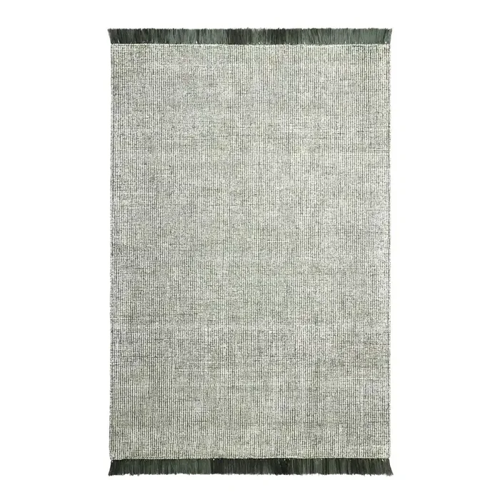 Oasis Sage Green and Ivory Wool and Viscose Area Rug