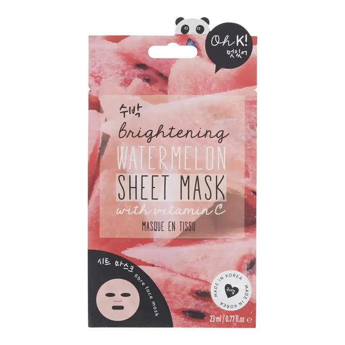 Oh K Watermelon Brightening Korean Beauty Sheet Mask Set of 2