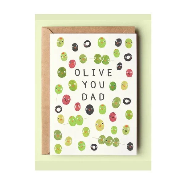 Olive You Dad Card