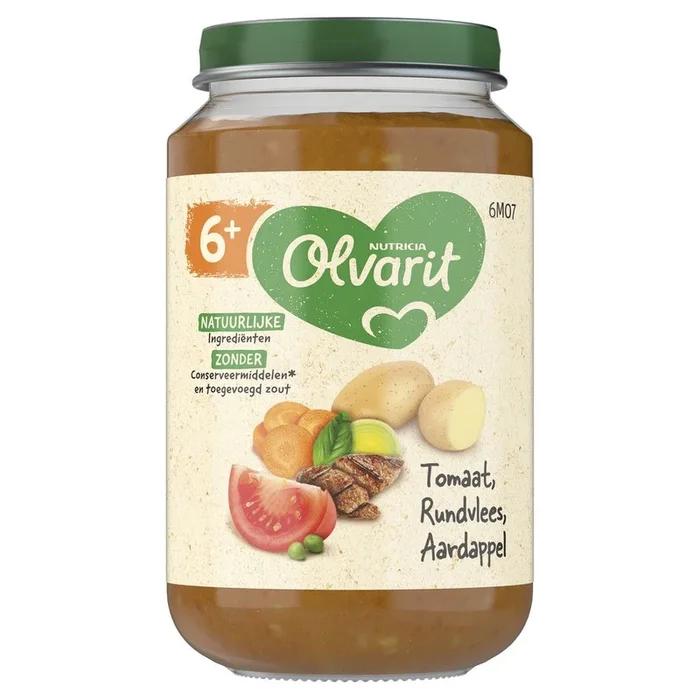 Olvarit Tomato, beef, potatoes and carrot 2-pack (from 6 months)