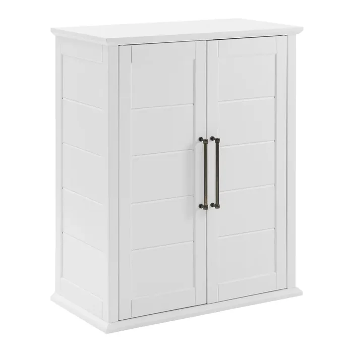 Orsman White Wood Farmhouse Stackable Storage Cabinet