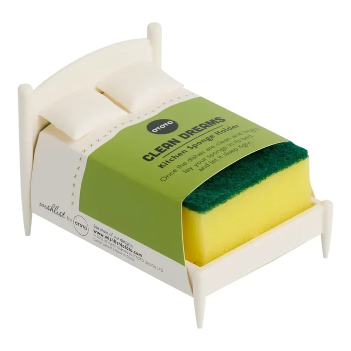 Ototo Clean Dreams Bed Figural Sponge Holder with Sponge