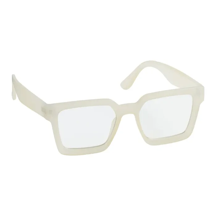 Oversized Square Cream Blue Light Blocking Glasses