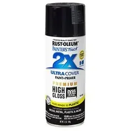 Painter‘s Touch 2X Premium High-Gloss Spray Paint, Black, 12-oz.