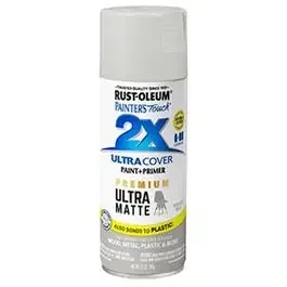 Painter‘s Touch 2X Premium Ultra Matte Spray Paint, Perfect Gray, 12-oz.
