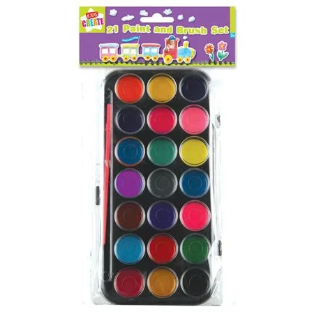 Paints & Brush 21 Set