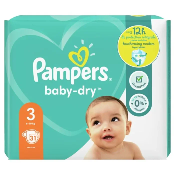 Pampers Baby dry size 3 diapers carry pack
