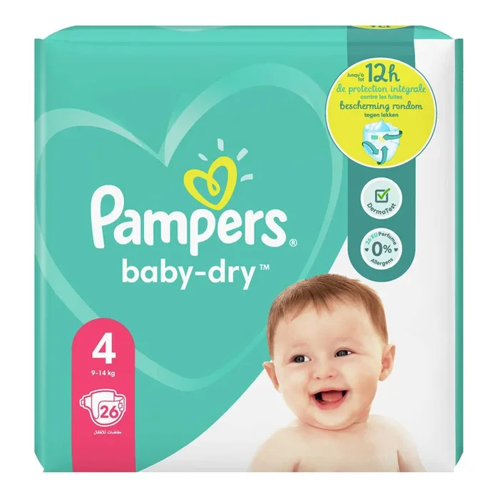 Pampers Baby dry size 4 diapers (from 9 kg to 14 kg)