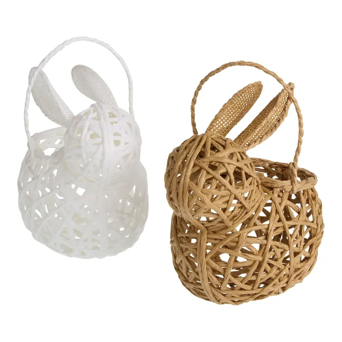 Paper Rope Easter Bunny Figural Gift Basket