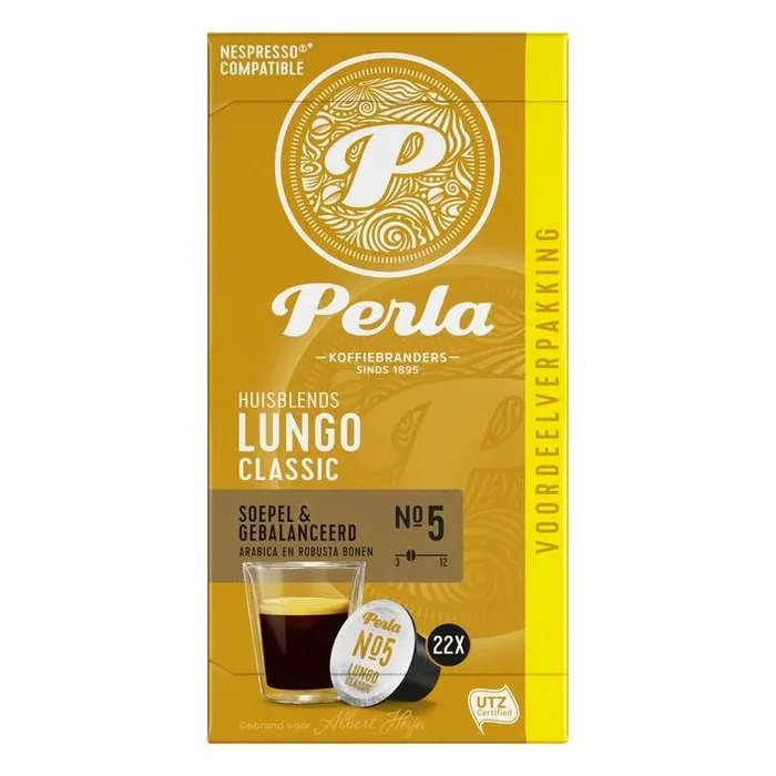 Perla Houseblends lungo classic coffee caps family pack