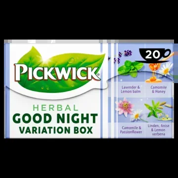 Pickwick Herbal good night variation box herb tea