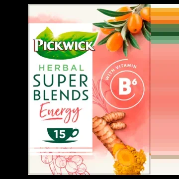 Pickwick Herbal super blends energy herb tea