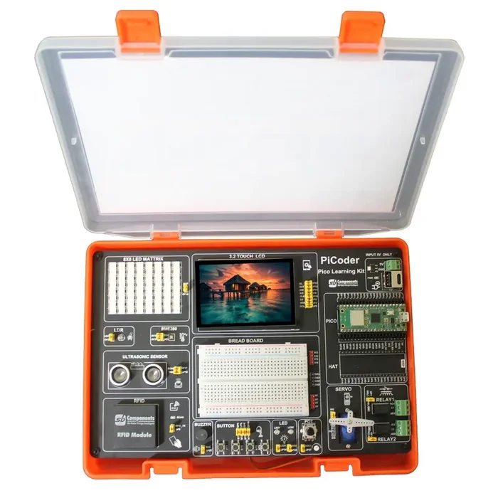 PiCoder – Compact DIY Raspberry Pi Pico Learning Kit, Easy to Learn Raspberry Pico Kit