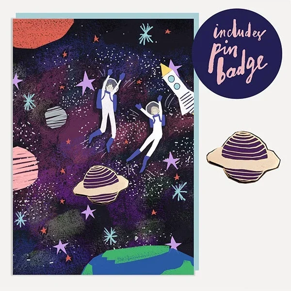 Planet Dance Enamel Pin Badge Card