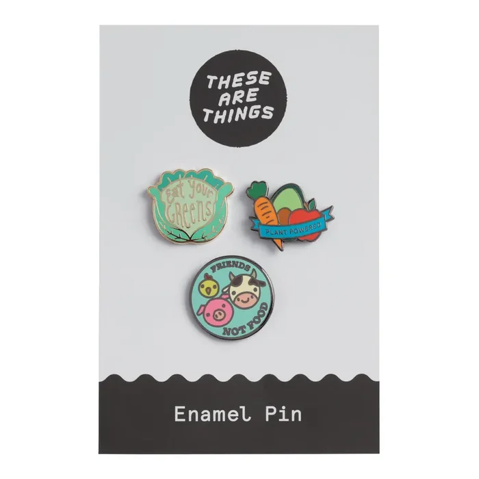 Plant Powered Enamel Pins 3 Pack