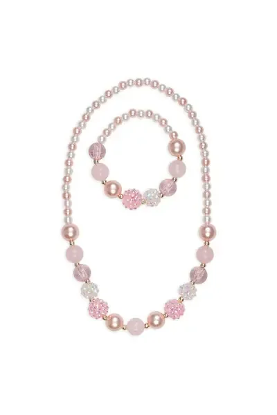 PNKY PEARL NECKLACE BRACELET 2PC