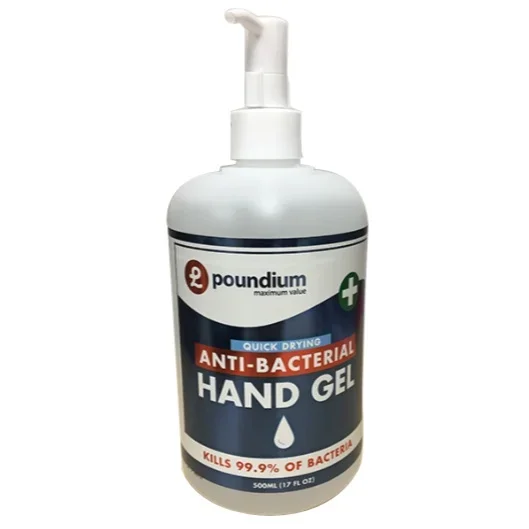 Poundium Antibacterial Hand Gel 500ml Pump