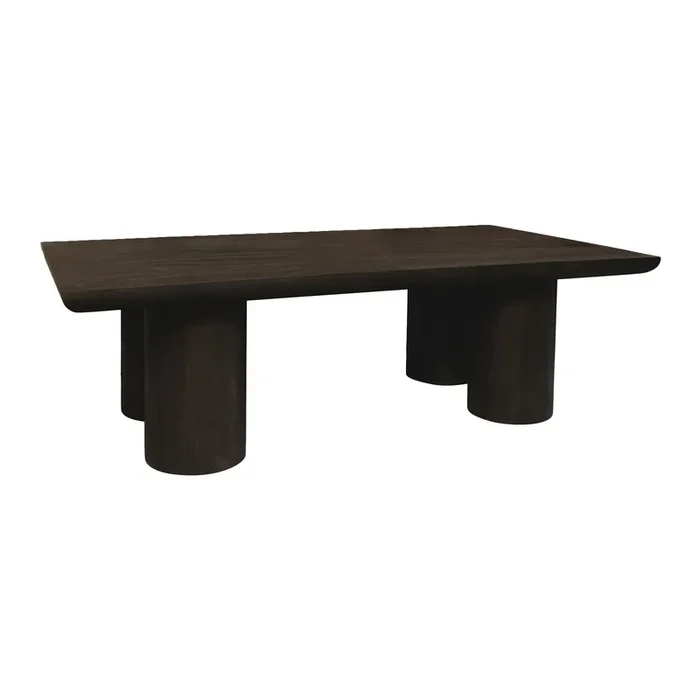 Pranav Deep Forest Brown Pillar Leg Coffee Table