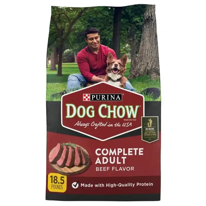 Purina Dog Chow with Real Beef Adult Complete & Balanced Dry Dog Food – 18.5lbs