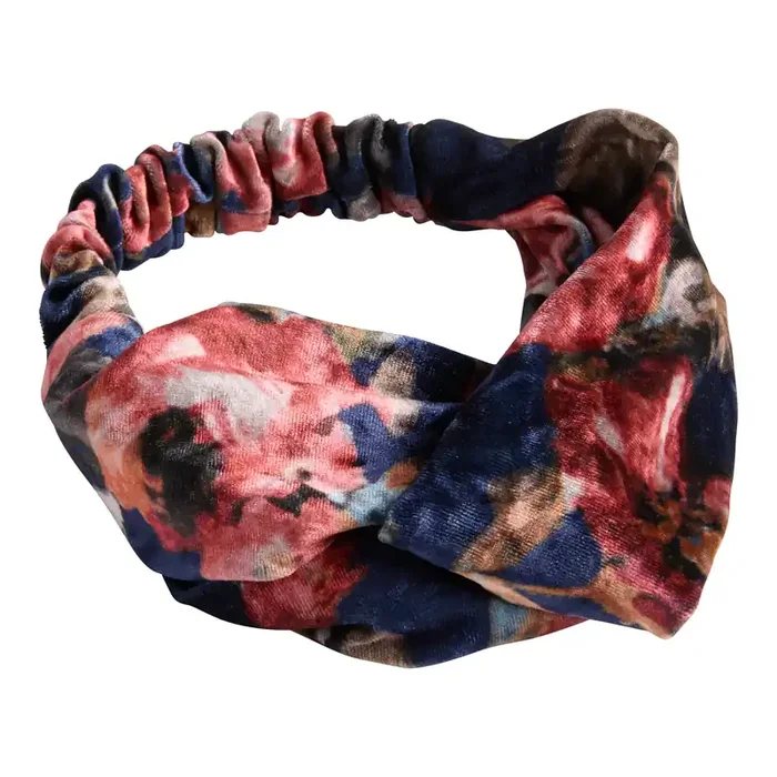 Purple and Blue Watercolor Floral Knotted Headband