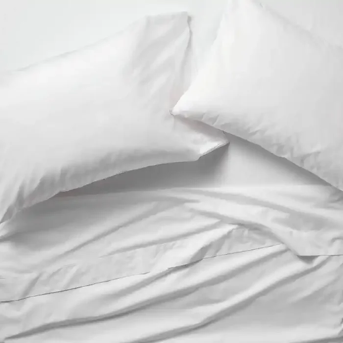 Queen 400 Thread Count Percale Sheet Set White – Casaluna™
