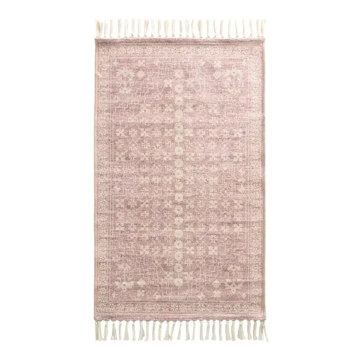 Quinn Two Tone Diamond Traditional Style Washable Area Rug