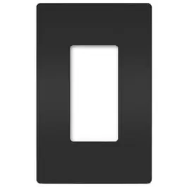 Radiant 1-Gang Plastic Wall Plate, Black