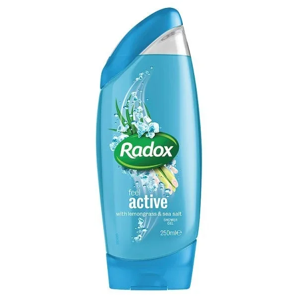 Radox Shower Gel Feel Active Lemongrass & Sea Salt 250ml – Case of 6