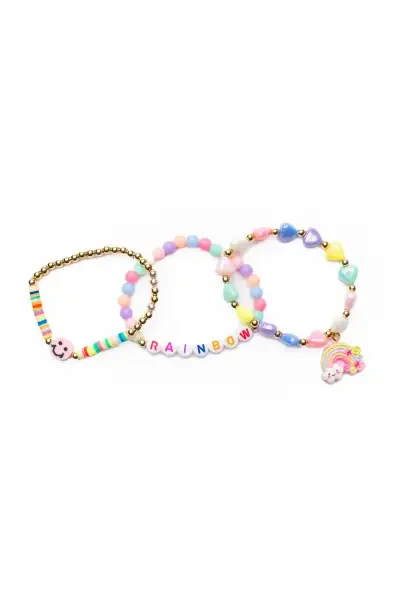 RAINBOW SMILES BRACELET SET 3PCS