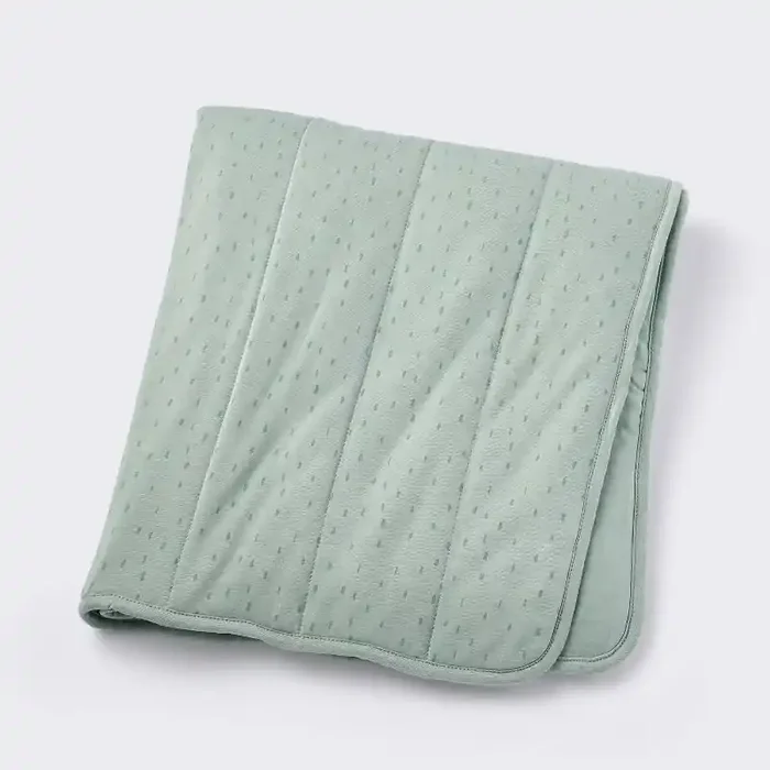 Rayon from Bamboo Jersey Quilted Blanket – Dashes – Green – Cloud Island™