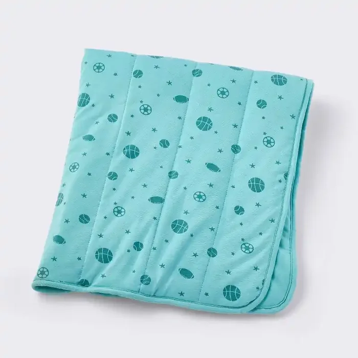 Rayon from Bamboo Jersey Quilted Blanket – Sports – Teal – Cloud Island™