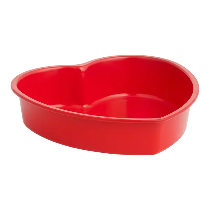Red Carbon Steel Nonstick Ceramic Heart Shaped Baking Pan