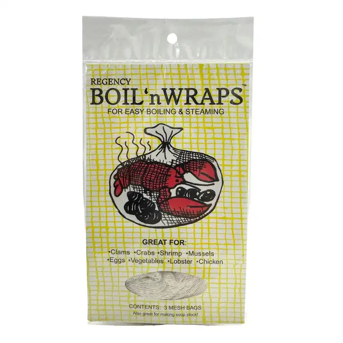 Regency Boil ‘n Wraps Cotton Mesh Seafood Steamer Bags 3 Pack