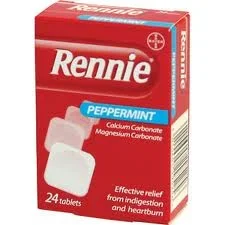 Rennie Peppermint Tablets 12Pk