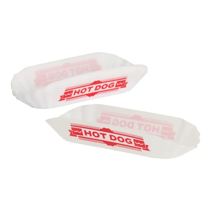 Retro Reusable Hotdog Liner Serving Tray 6 Pack