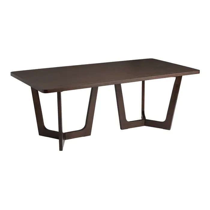 Reynold Burnt Black Oak Wood Tri Leg Base Dining Table