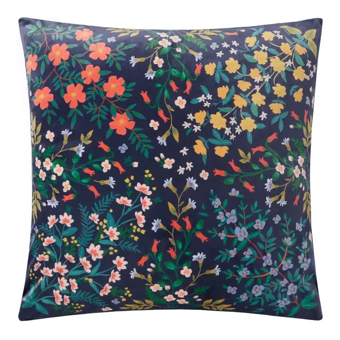 Rifle Paper Co. Navy Wildwood Throw Pillow