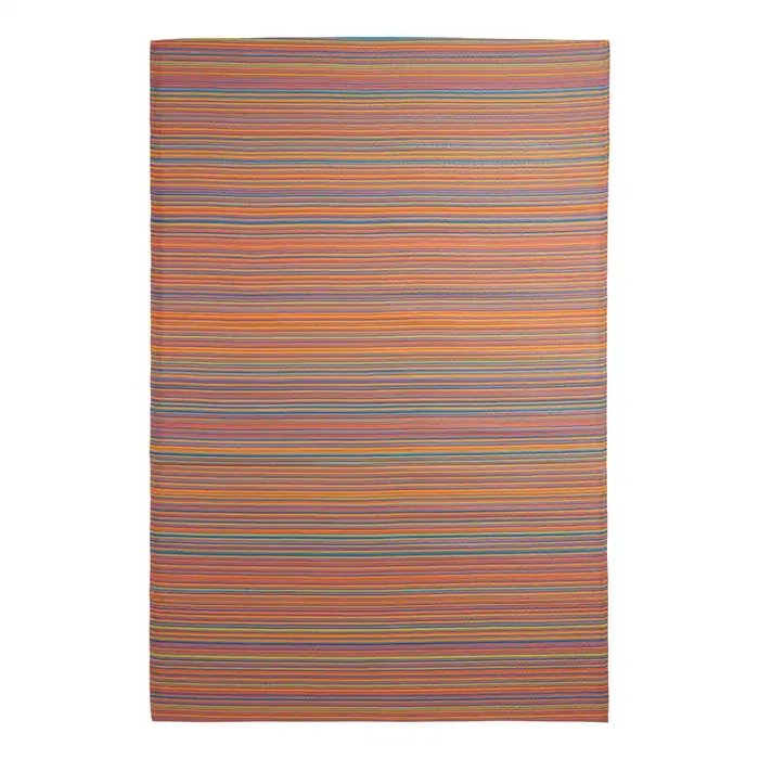 Rio Multicolor Stripe Reversible Indoor Outdoor Floor Mat