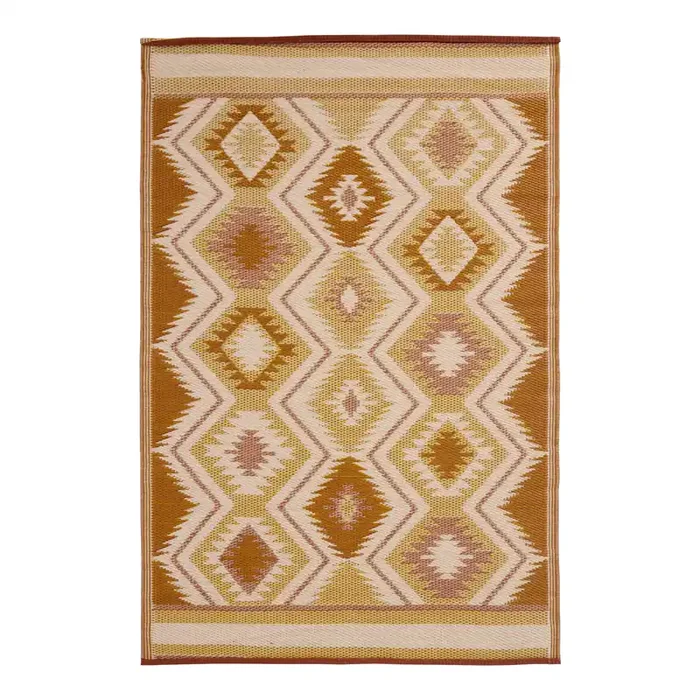 Rio Terracotta Kilim Reversible Indoor Outdoor Floor Mat
